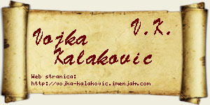 Vojka Kalaković vizit kartica